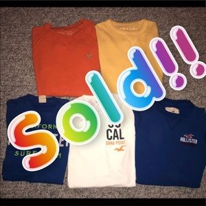 5 American Eagle Hollister Shirts Men S